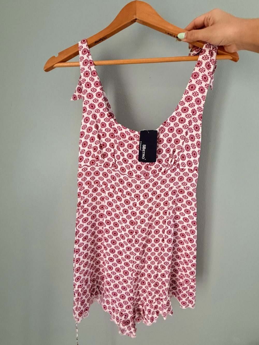 Pink Floral Spring Romper NWT